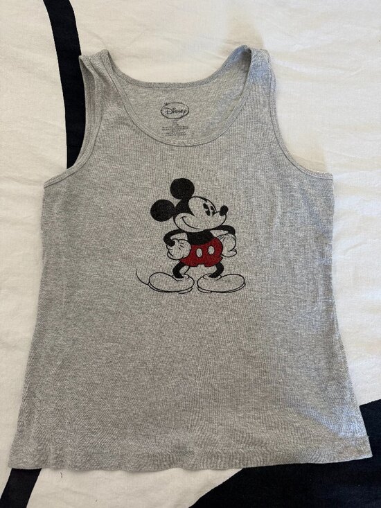 Disney Tops - Disney Mickey Mouse Gray Tank Top Youth Large 11/13